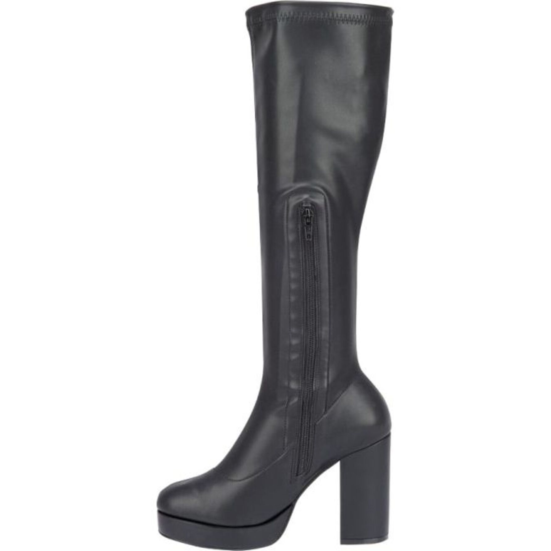 Botas para mujer, altas, stretch, con tacón alto y cierre, acabado napa, marca Sao Paulo, color negro, mod. 1179332