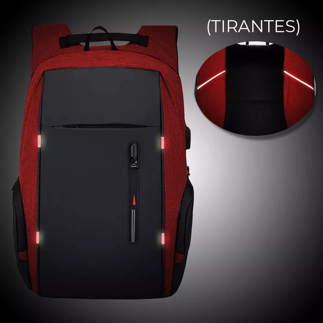 Bocina Portátil  1hora Mini Bluetooth Inalámbrica Color Rojo Mas  Mochila De Gran Capacidad Compartimiento Antirrobo Para Laptop Puerto 