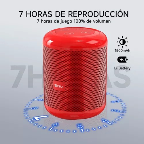 Bocina Portátil  1hora Mini Bluetooth Inalámbrica Color Rojo Mas  Mochila De Gran Capacidad Compartimiento Antirrobo Para Laptop Puerto 