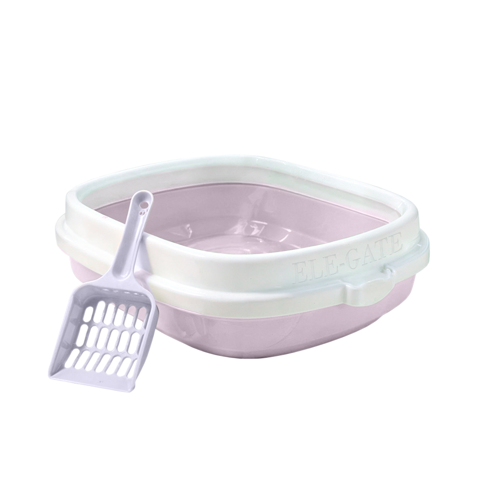 Arenero Plástico Para Gatos Con Pala Resistente Y Duradero 