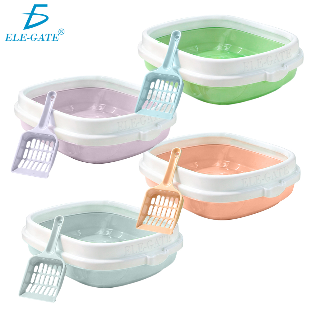 Arenero Plástico Para Gatos Con Pala Resistente Y Duradero 