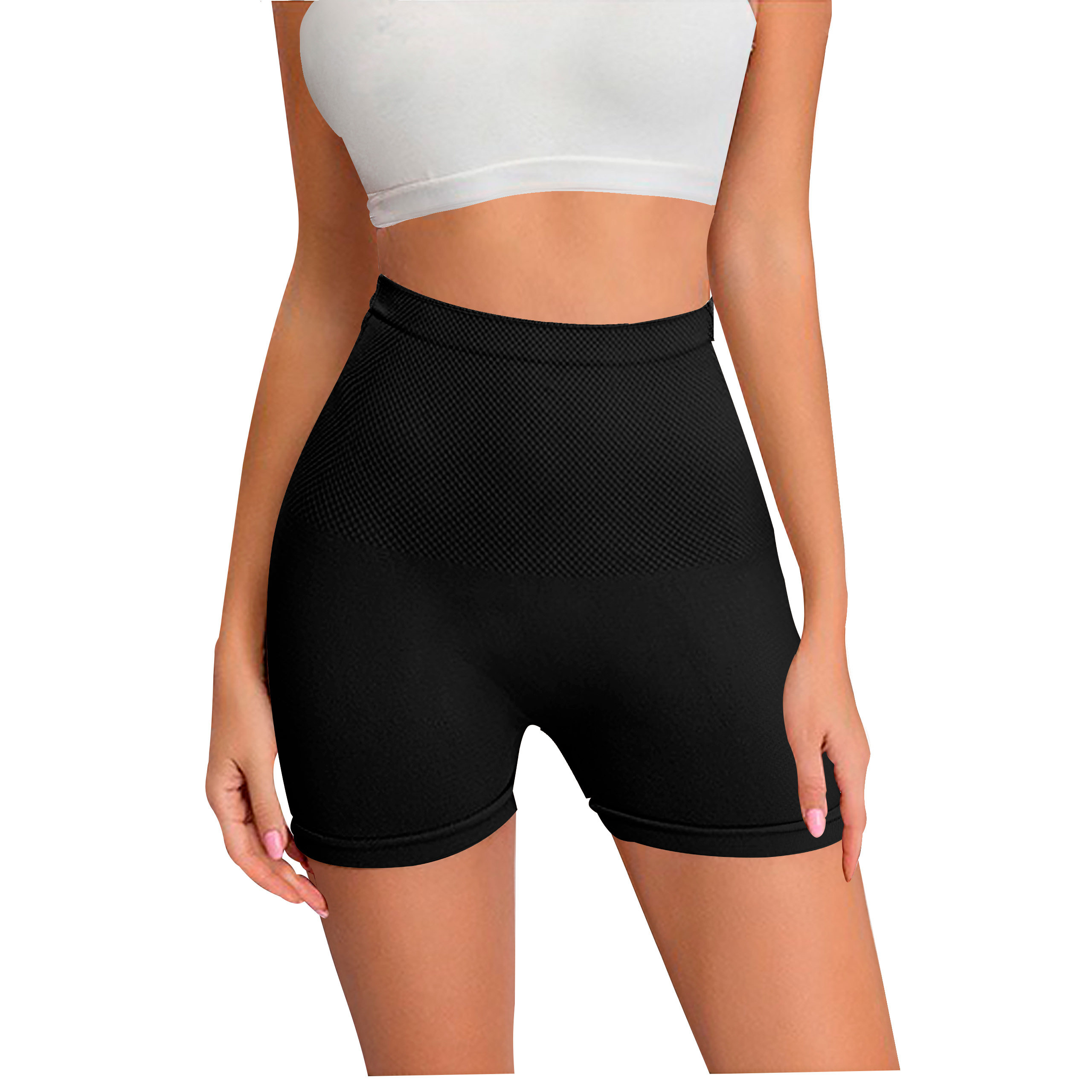 Short Licra Mujer, Negro, Cintura Alta, Unitalla, Deportivo, Dama, Atlético, Boxer, Entrenamiento, Pantalones Cortos, Biker