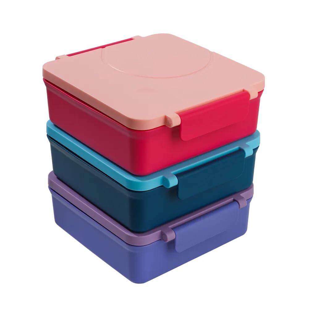Lonchera para niña tipo omiebox incluye termo, bento box c 4 compartimentos modulables de gran capacidad, lunch box con sellado hermético anti-fugas, caja de almuerzo BPA Free
