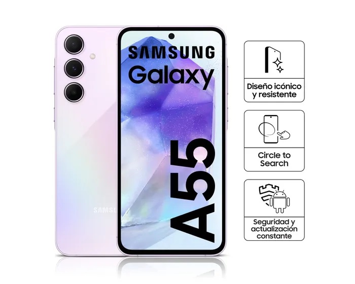 Samsung A55 5G 256Gb 8Ram Color Lila Dualsim Nuevo Libre