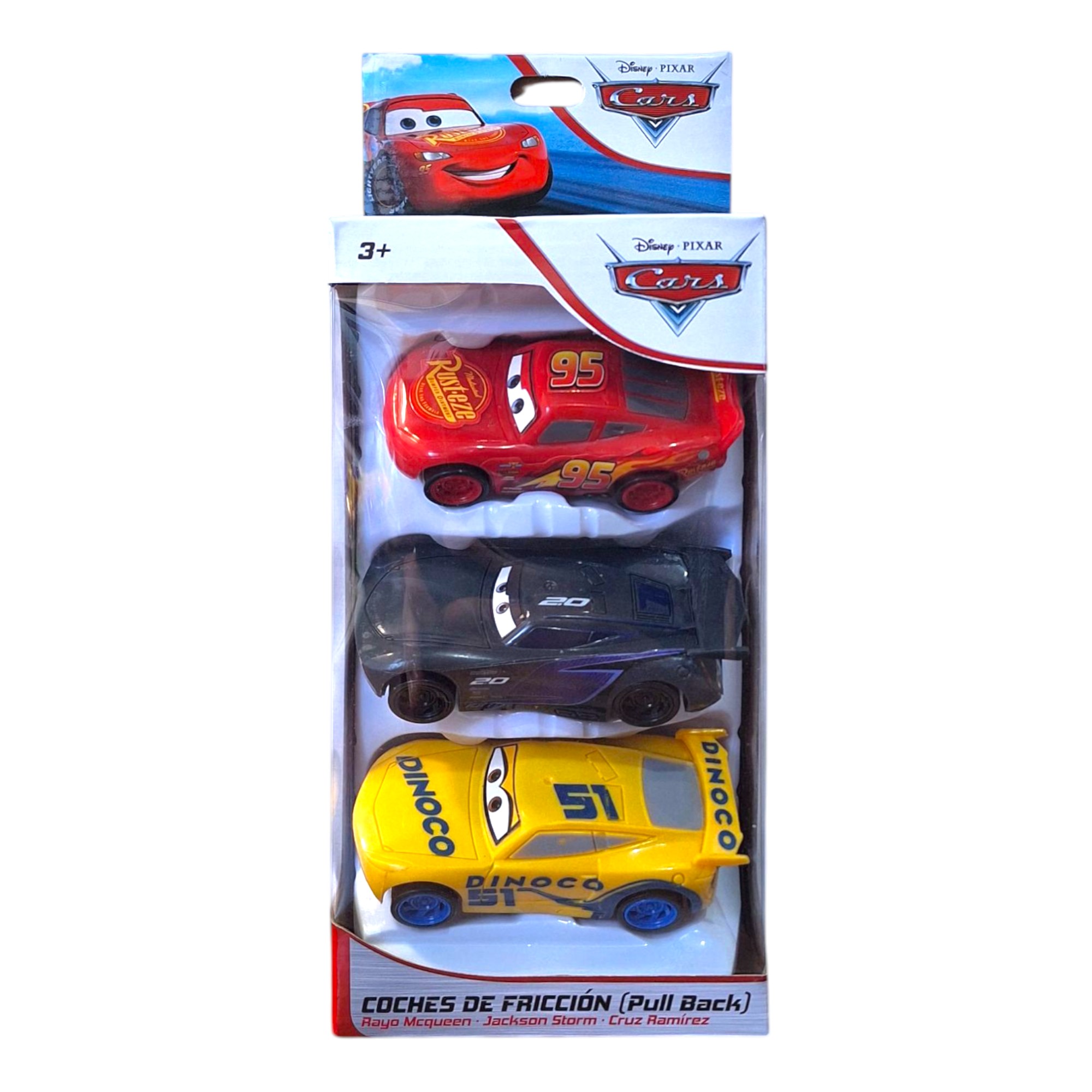 Paquete 3 Carro Friccion Cars Rayo Cruz y Jackson T363444