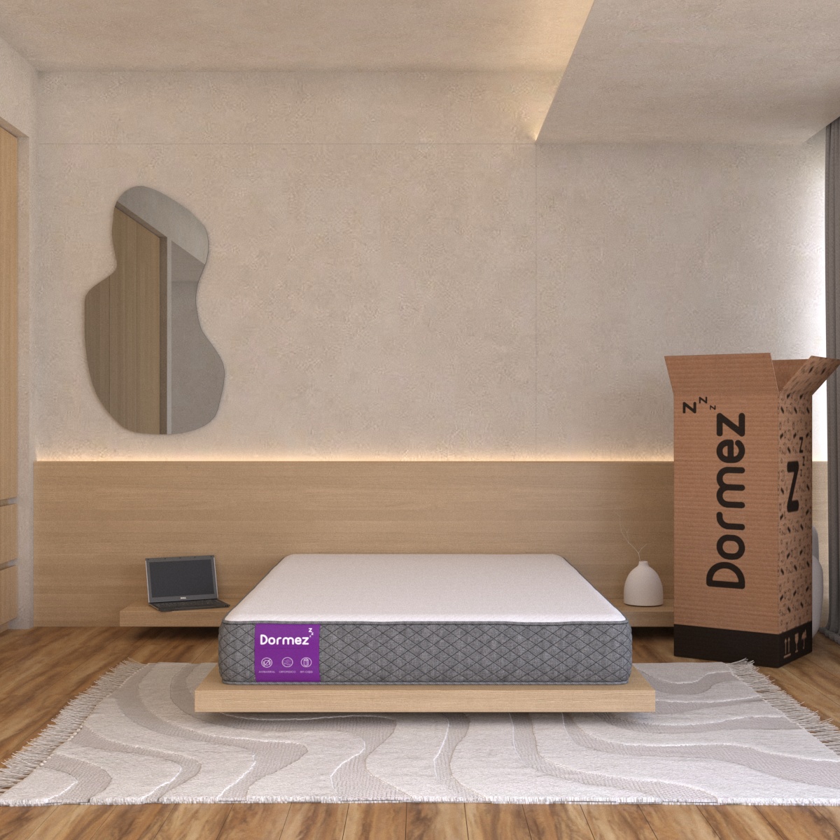 Colchón Individual En Caja Marves Dormez Confort Memory Foam