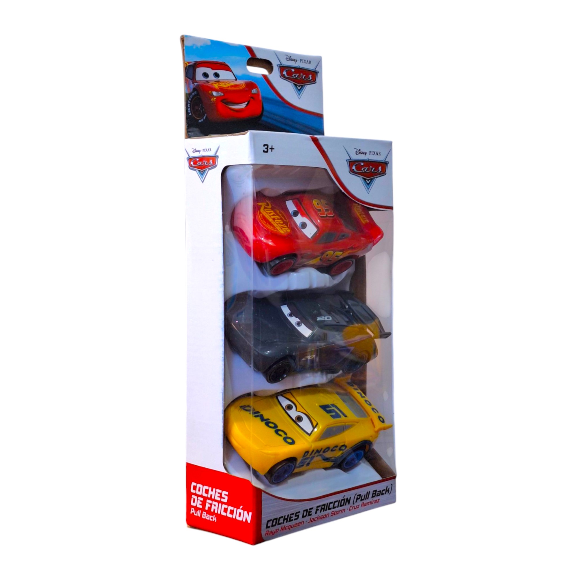 Paquete 3 Carro Friccion Cars Rayo Cruz y Jackson T363444