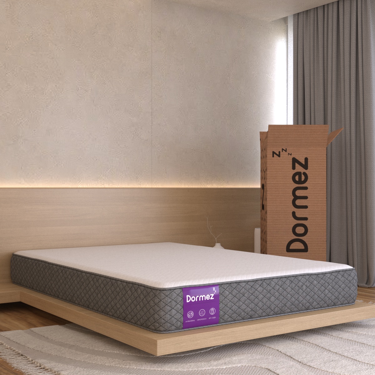 Colchón Individual En Caja Marves Dormez Confort Memory Foam