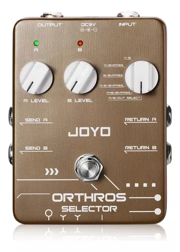 Pedal Guitarra Jf-24 Orthros Selector De Canal Joyo Mexico Color Marrón Claro