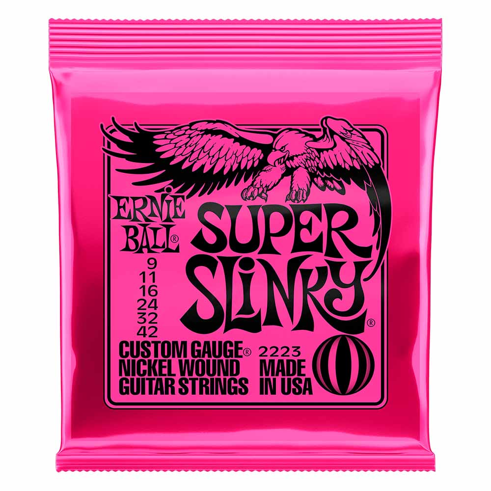 Cuerdas para Guitarra Eléctrica Ernie Ball Super Slinky 2223 (.009 - .042)