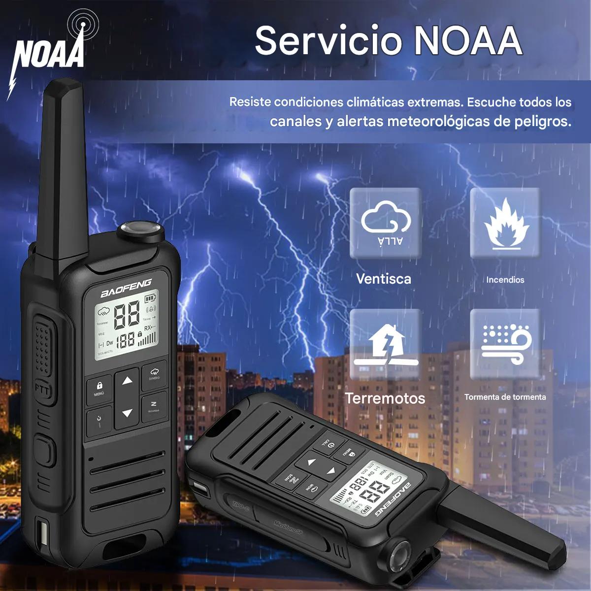 Walkie talkie Radio verde bidireccional carga tipo C de largo alcance recargable viaje Camping.
