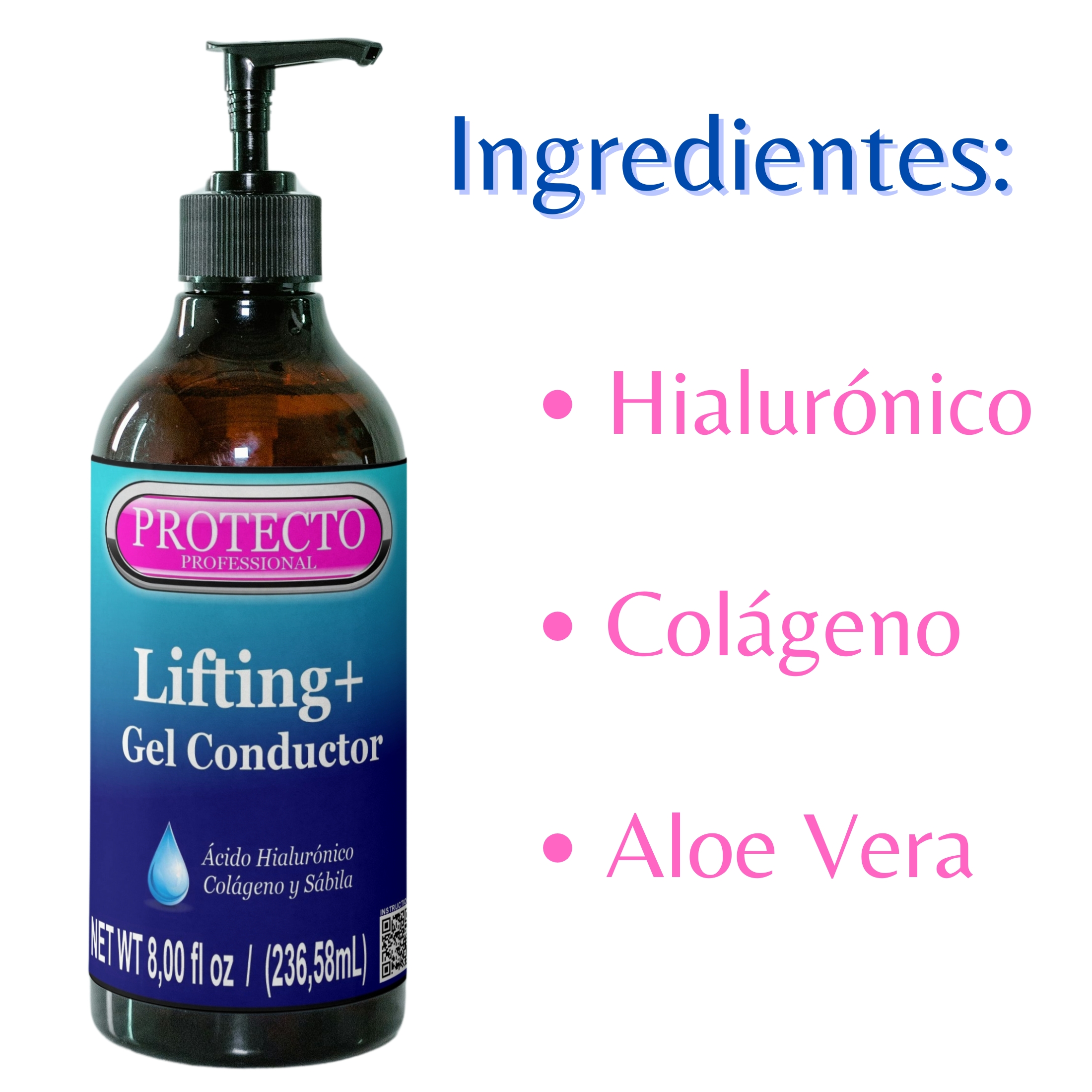 Aqua Gel Conductor Lifting+ Facial Y Corporal para Microcorriete, RF y galvánica