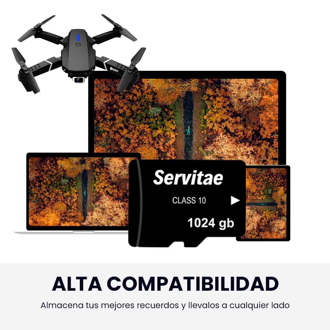 Memoria Micro Tf 1tb Servitae 1 Tera Con Adaptador Servitae