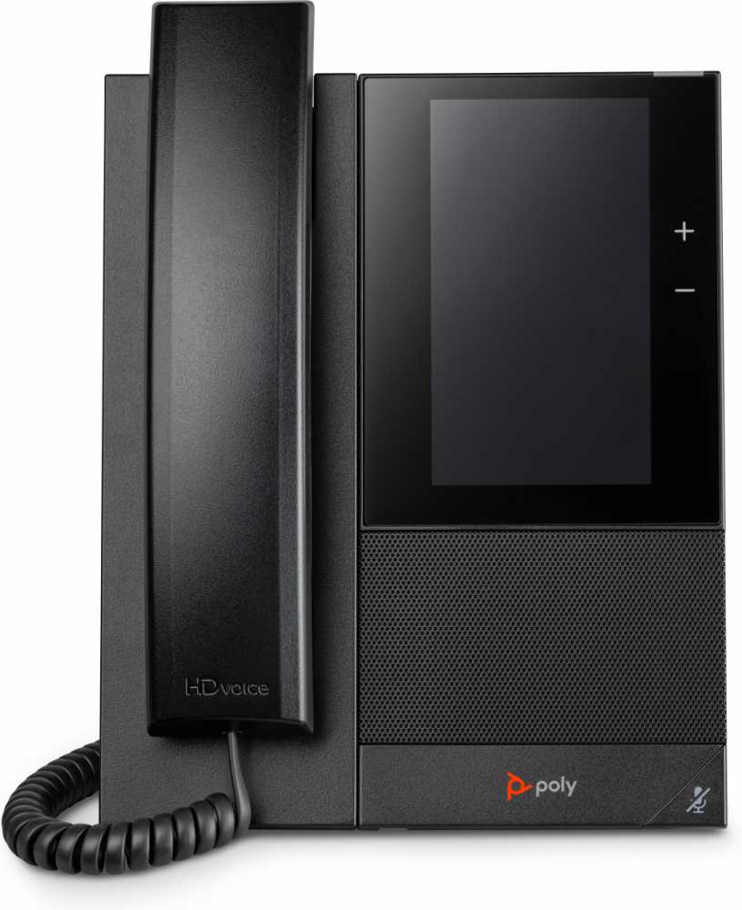 Poly Teléfono IP CCX 505 5", Alámbrico, 24 líneas, Altavoz, Negro.