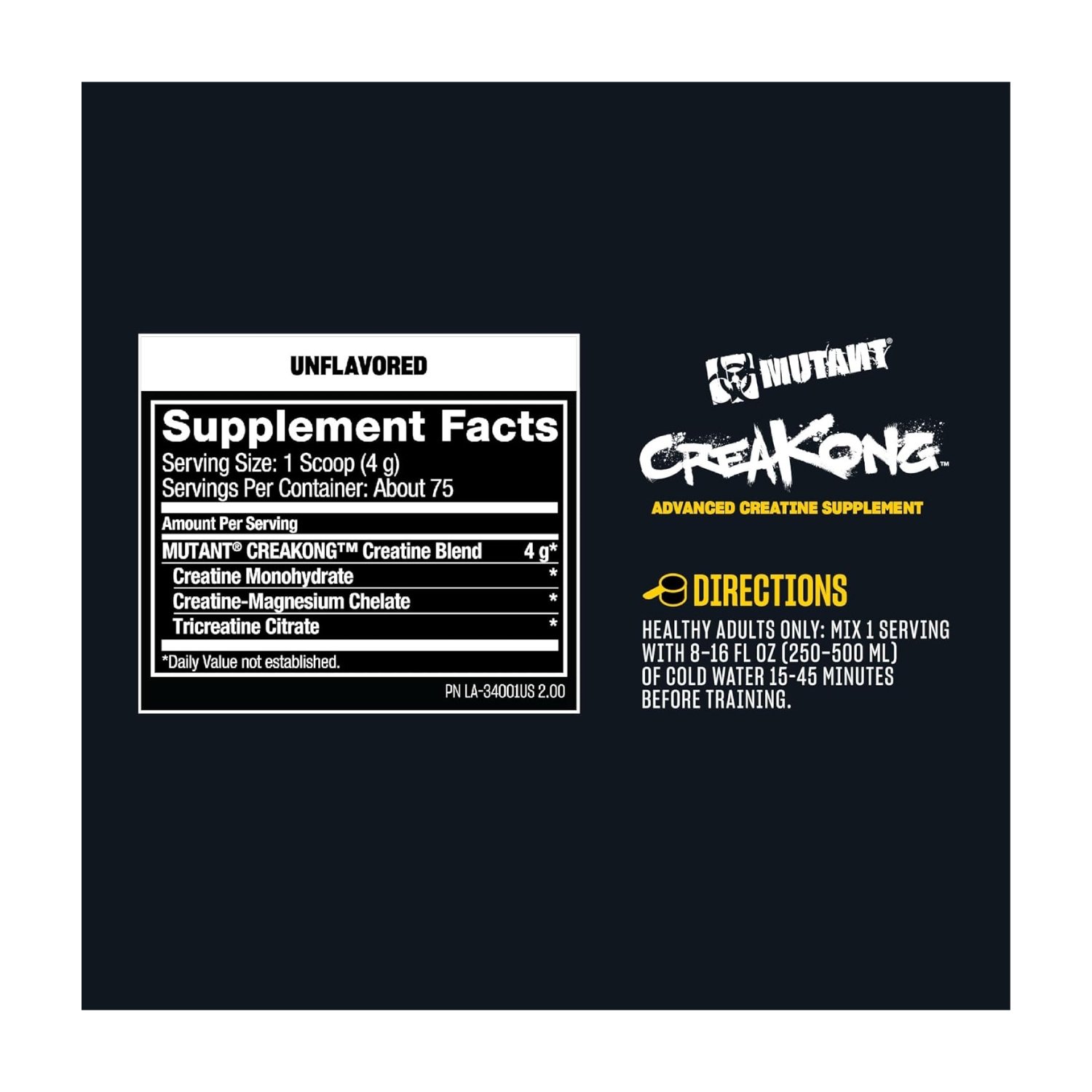 Creatina Mutant Creakong 300g 75 Serv.