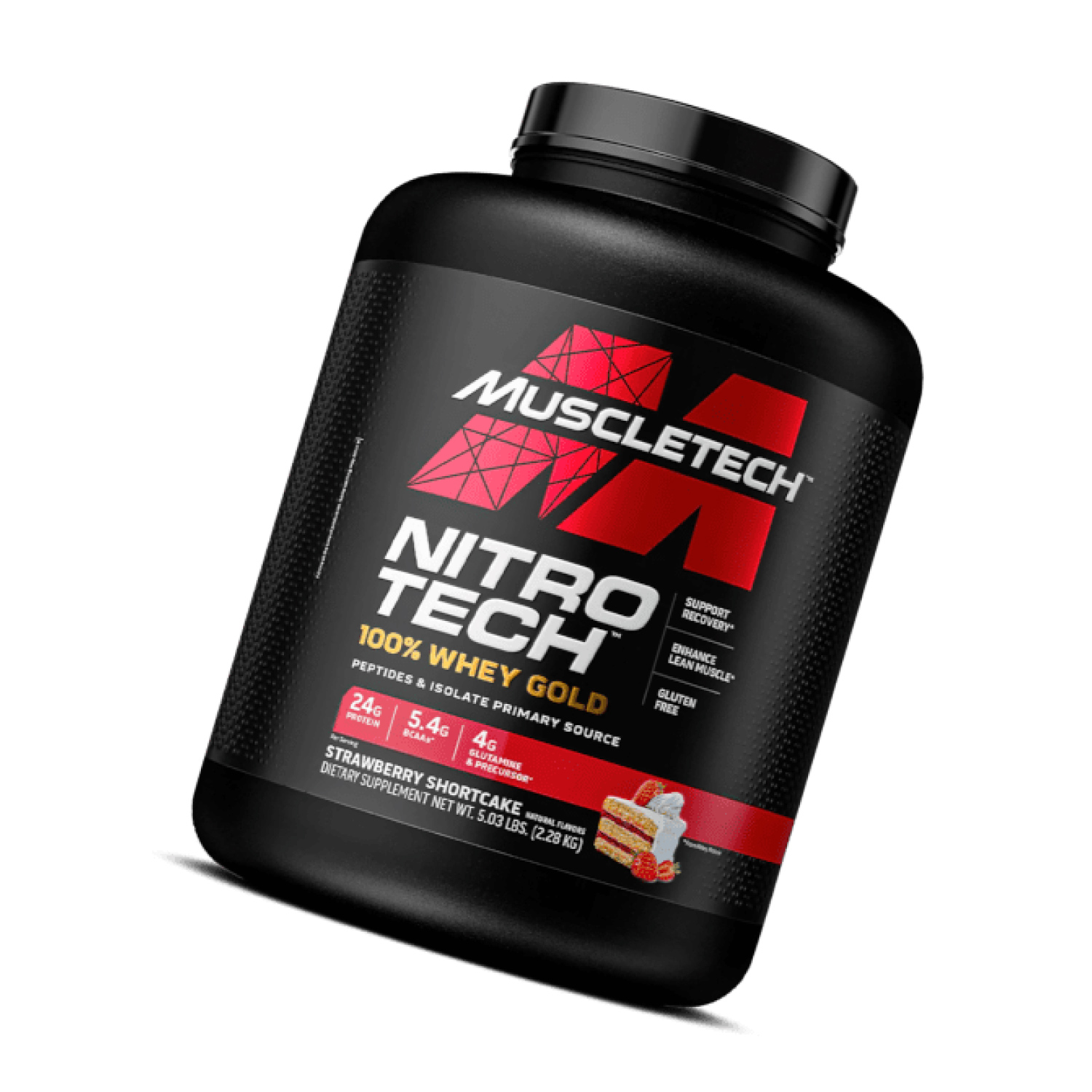 Proteina MuscleTech Nitro-Tech 100% Whey Gold 5 Lbs 69 Serv. - Fresa