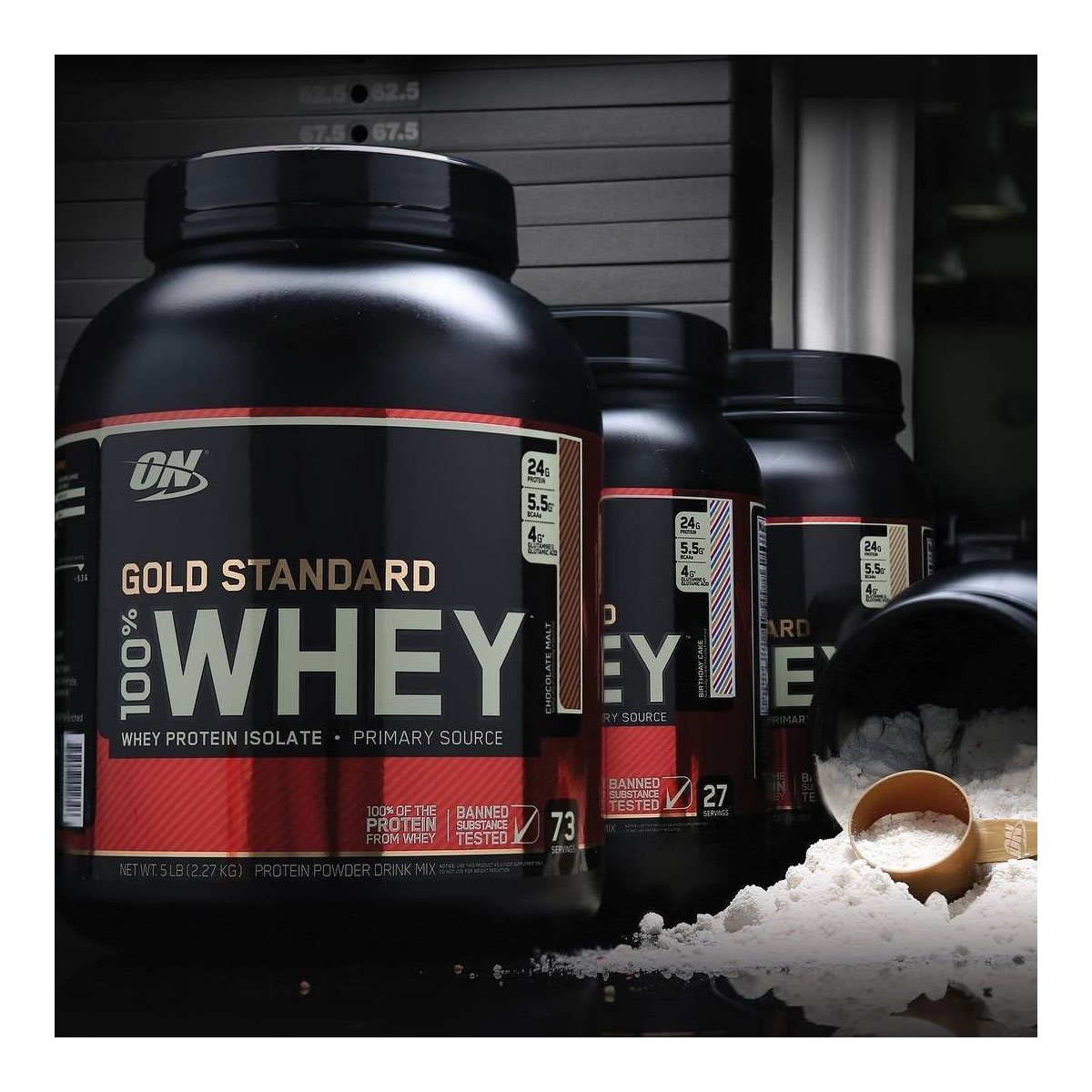 Proteina ON Optimum Nutrition Gold Standard 100% Whey 5 Lbs. 74 Serv. - Chocolate