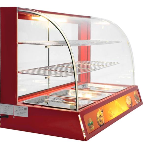 Vitrina Exhibidor Alimentos Calientes Mostrador Cristal Gutstark Home