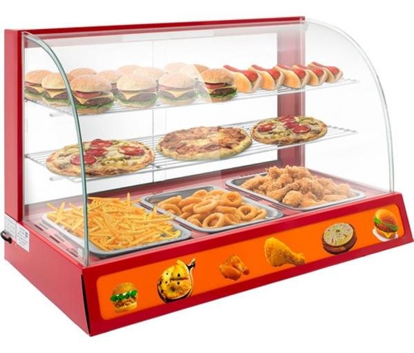 Vitrina Exhibidor Alimentos Calientes Mostrador Cristal Gutstark Home