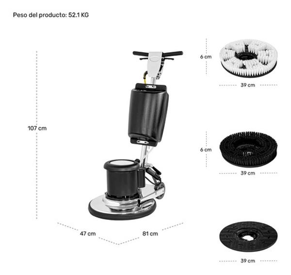 Pulidora Pisos Industrial Bailarina Abrillantadora 1119w Gutstark Home