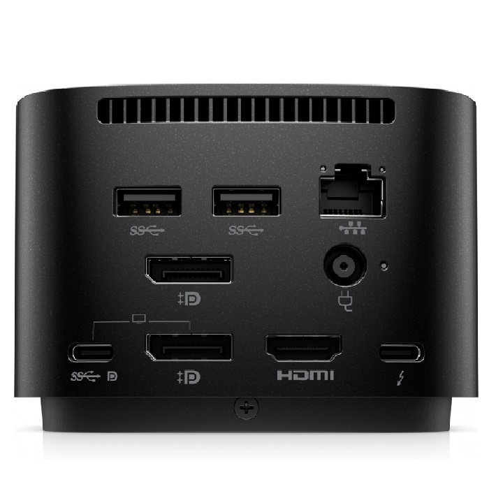 HP Docking Station Thunderbolt G4 USB-C, 4x USB 3.0, 1x USB-C, 1x HDMI, 2x DisplayPort, 1x RJ-45, Negro. 