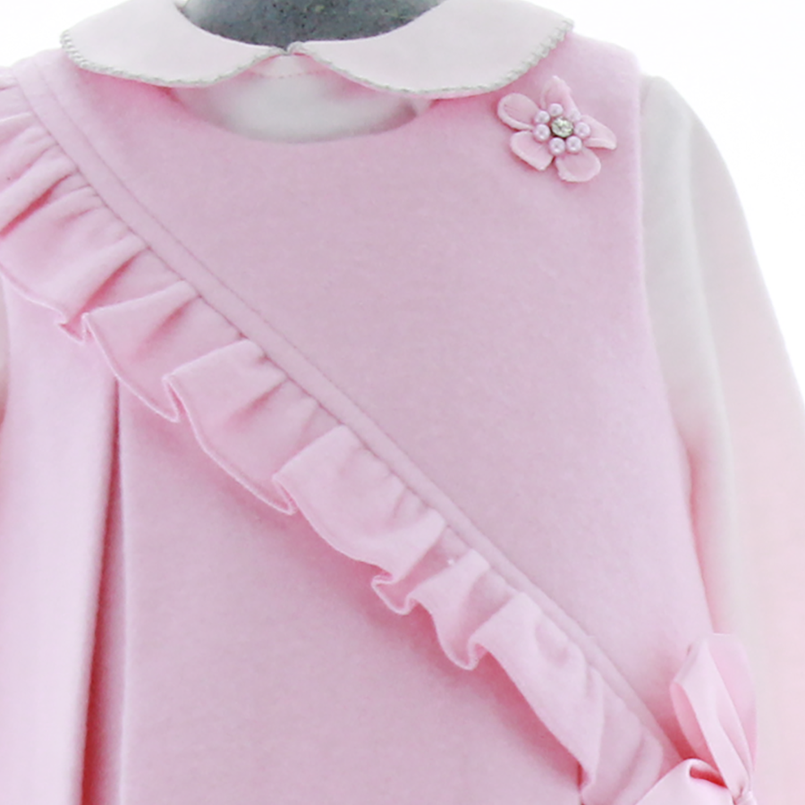 Vestido para Niña Color Rosa 2 Piezas 3815 1 a 5 años.