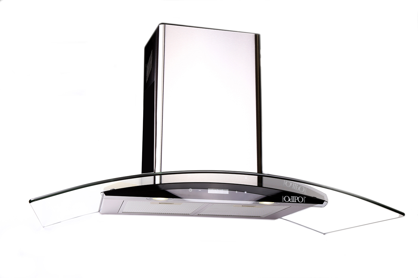 TRICOMBO Campana 90cms Cristal Curvo Tipo Pared Control Digit + Parrilla Cristal Templ Negro 87cm 5 Q + Horno Gas 60 cm.