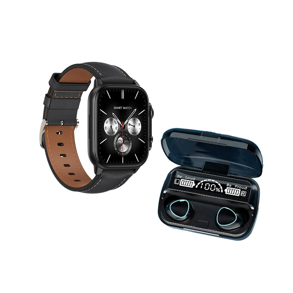 Combo Smartwatch G-tide S5 Pro Negro Hombre+ Audífonos M10