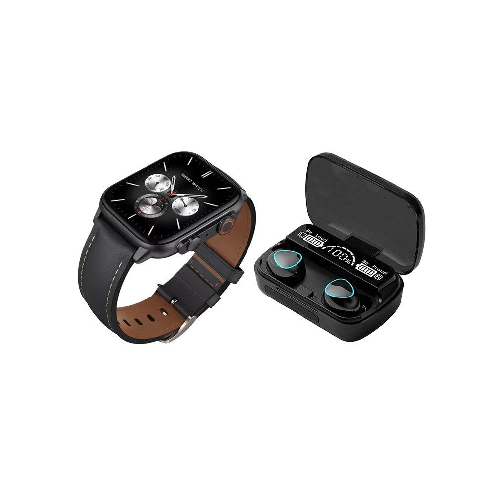 Combo Smartwatch G-tide S5 Pro Negro Hombre+ Audífonos M10