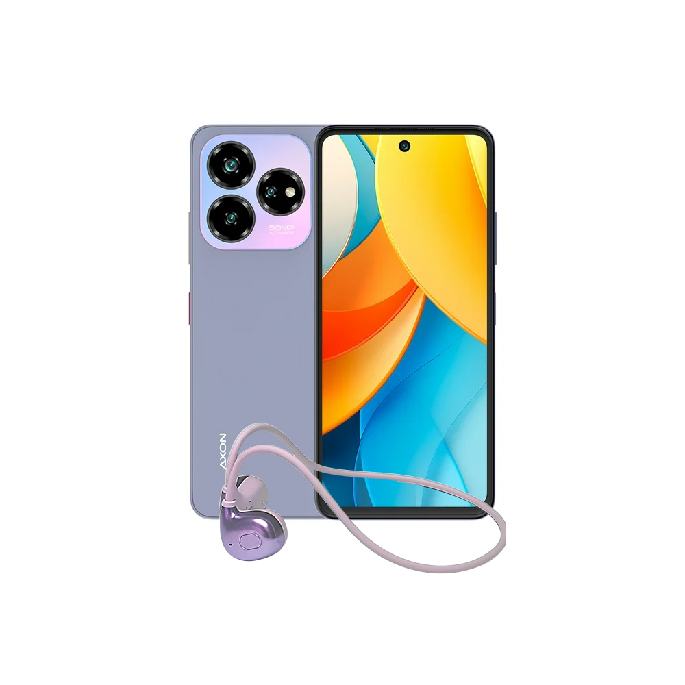 Combo Zte Axon 60 6/256gb Morado (4g) Telcel+audífonos Ac01