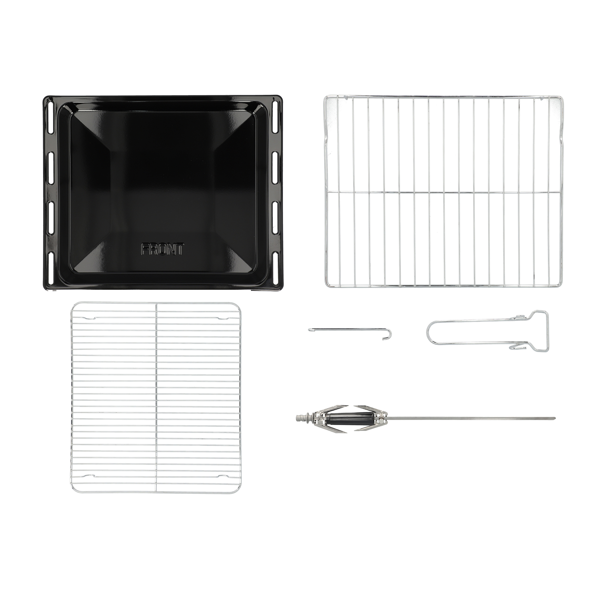 TRICOMBO Parrilla 86 cm Acero Inox 5 Q + Campana 90cms Cristal Recto Tipo Pared Contr Elec + Horno Gas 60 cm.