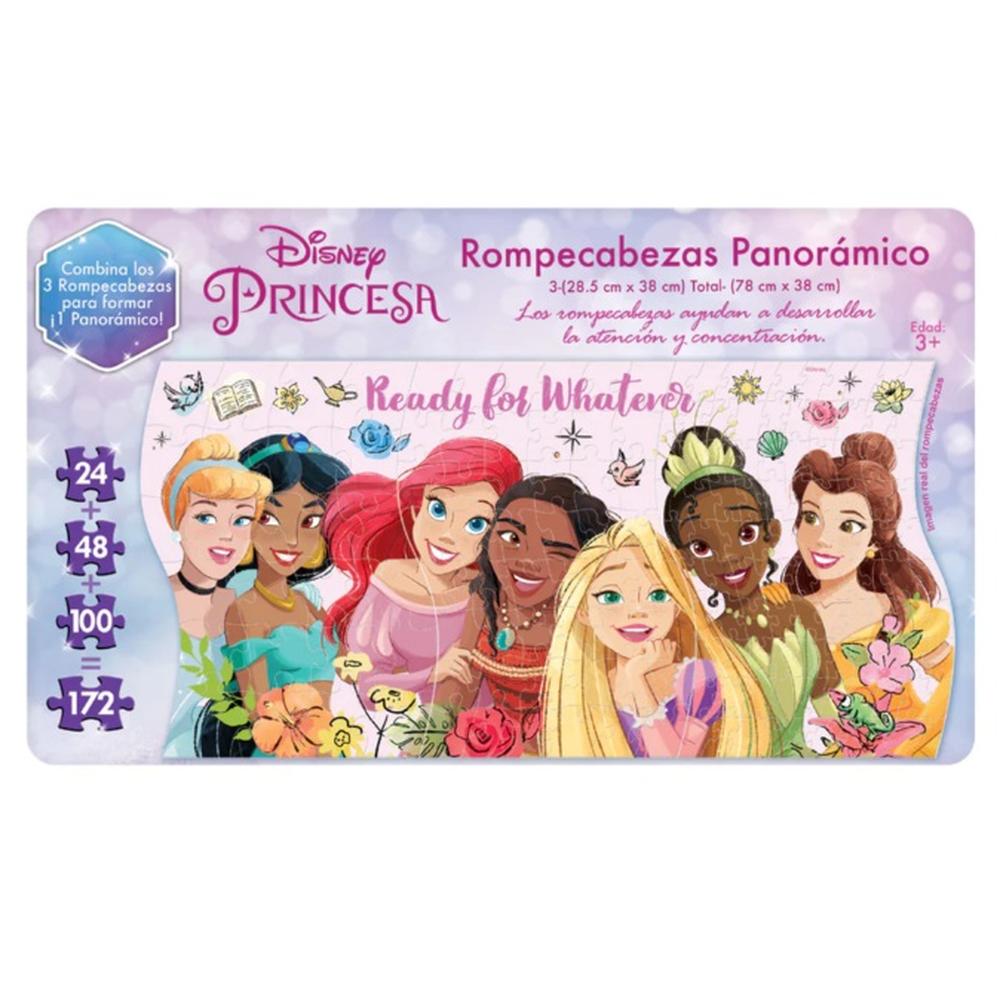 Rompecabezas Princesas de Disney 3 en 1 Panorámico