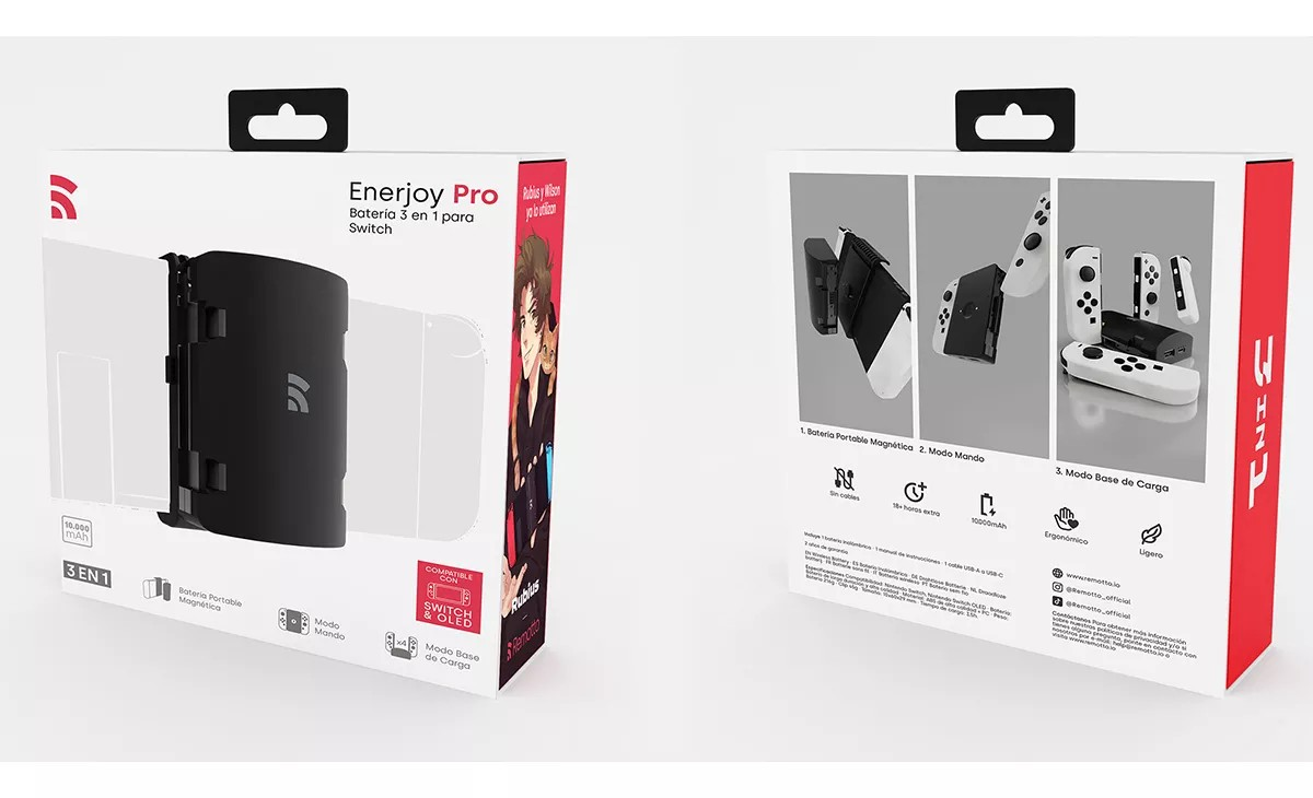 Remotto Enerjoy PRO Bateria 10000 mAh Nintendo Switch - Game Center