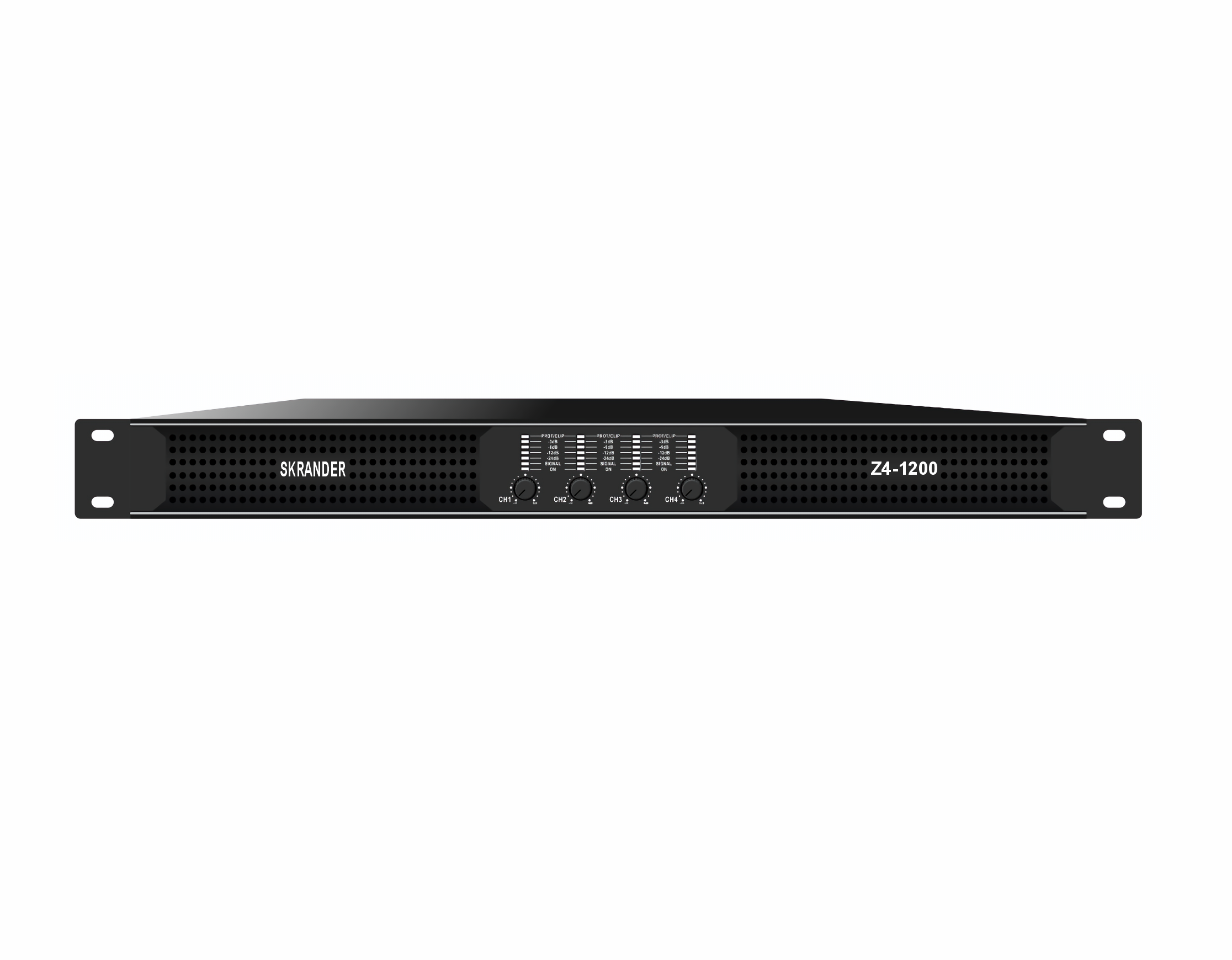 Amplificador Profesional de alta potencia Skrander Z4-1200 4 Canales 1200wx4.