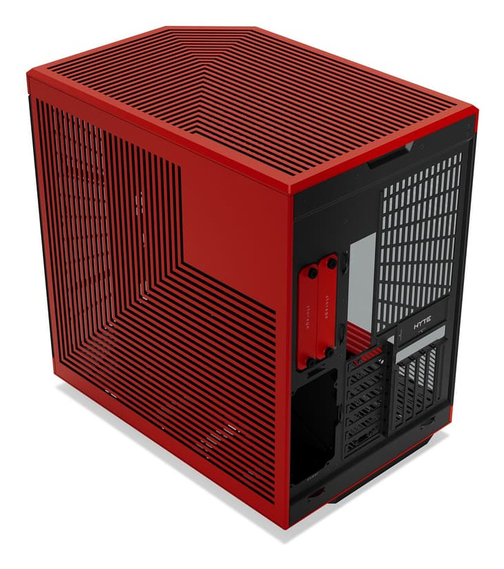 GABINETE HYTE Y70 TOUCH INFINITE EATX S/FUENTE CRISTAL NEGRO/ROJO CS-HYTE-Y70TI-RB