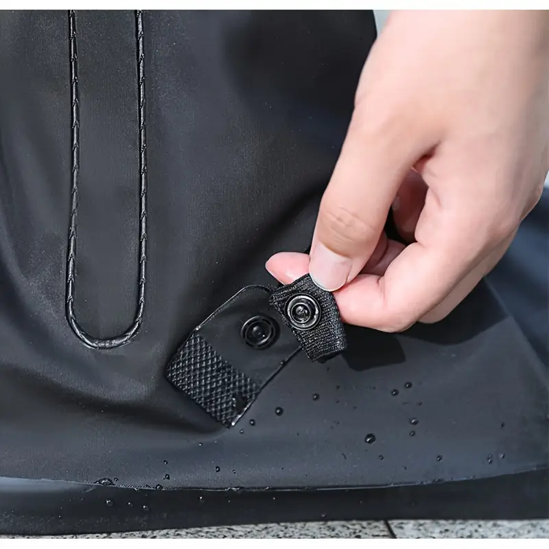 Cubrecalzado Para Lluvia, Impermeable de Silicona, Tenis Zapatos y Botas, Protector Antideslizante Reflejante, Bota Negro