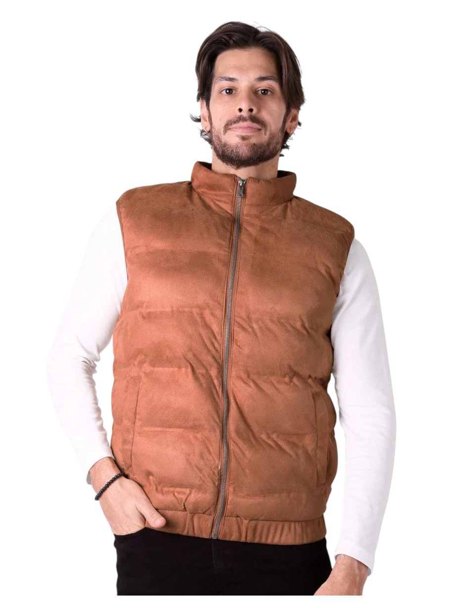 Chaleco Hombre Café Camello