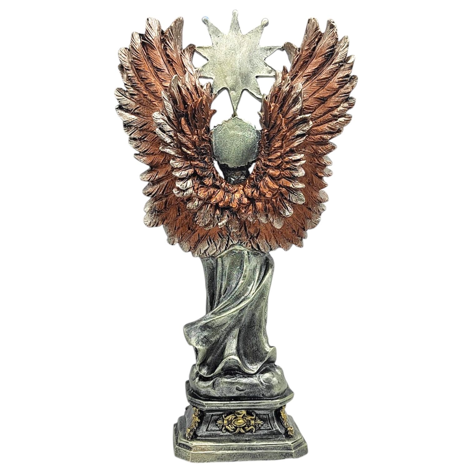 Arcángel Metatrón En Pedestal 35cm (Plateado)