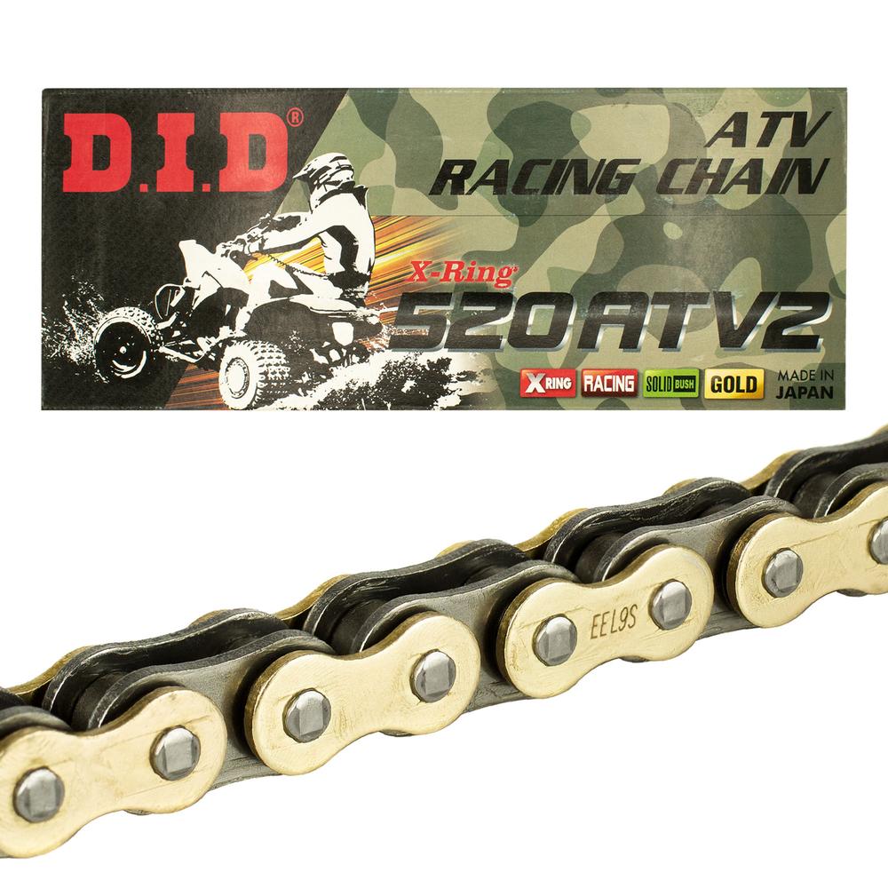 Cadena para moto 520ATV X 104 L Dorada Especial Oil ring DID