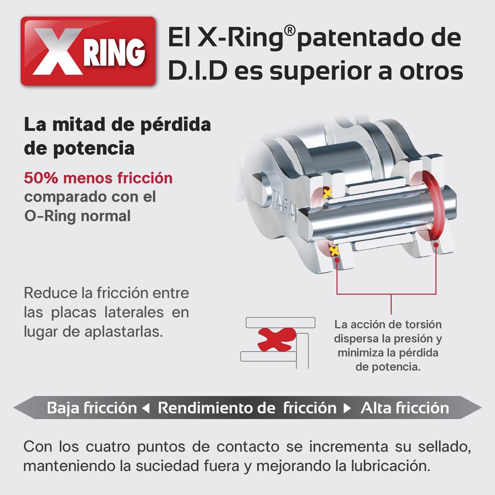 Cadena para moto 520ATV X 104 L Dorada Especial Oil ring DID