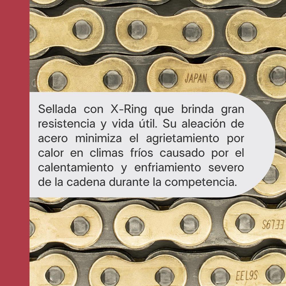 Cadena para moto 520ATV X 104 L Dorada Especial Oil ring DID