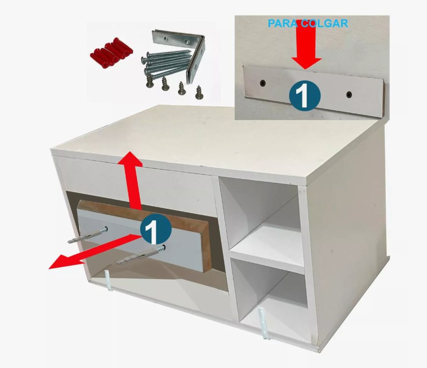 Gabinete Baño Moderno  MDF Elegante Vinil Gris Rugodo Minimalista