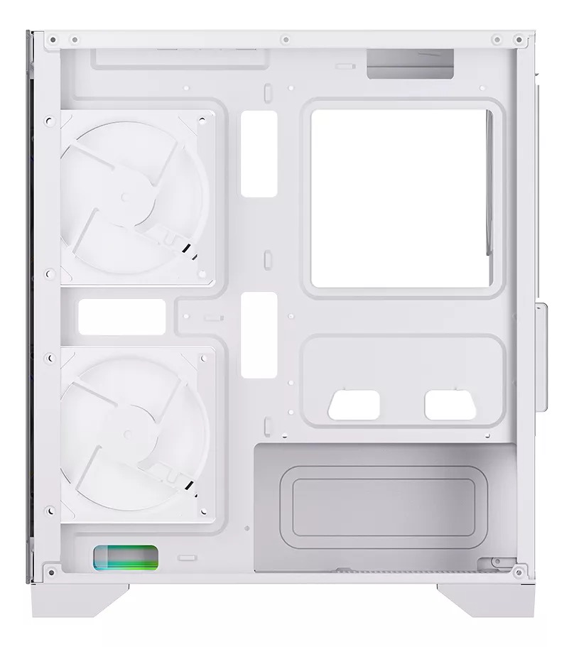 GABINETE BALAM RUSH TANK PERFORM 3600 BLANCO M-ATX 4VENT ARGB USB-3.0 CRISTAL S/FUENTE BR-941648
