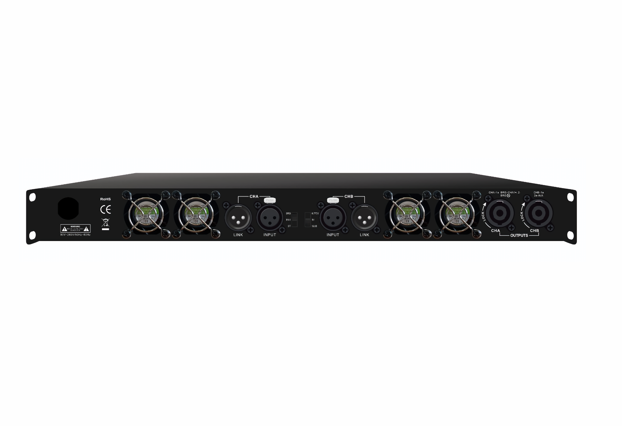 Amplificador profesional para Bajos de 18" 4 canales 700WX4 Z4-700 SKRANDER.