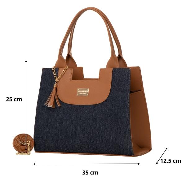 Bolsa Mezclilla De Mujer FANA Hera Color Mezclilla 3 Preciosa Véndela, M4008!!