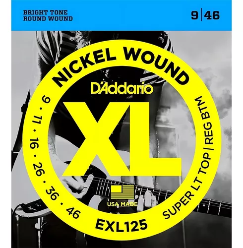 Daddario Exl125 Juego De Cuerdas P/ Guitarra Eléctrica 9-46