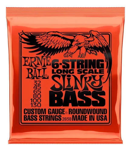 Cuerdas Bajo Electrico 6 Ernie Ball Slinky Long Scale 32-130
