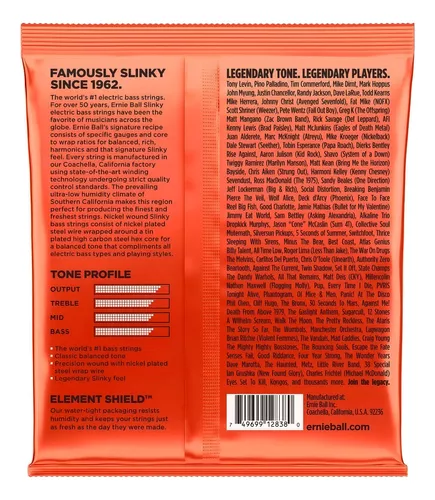 Cuerdas Bajo Electrico 6 Ernie Ball Slinky Long Scale 32-130