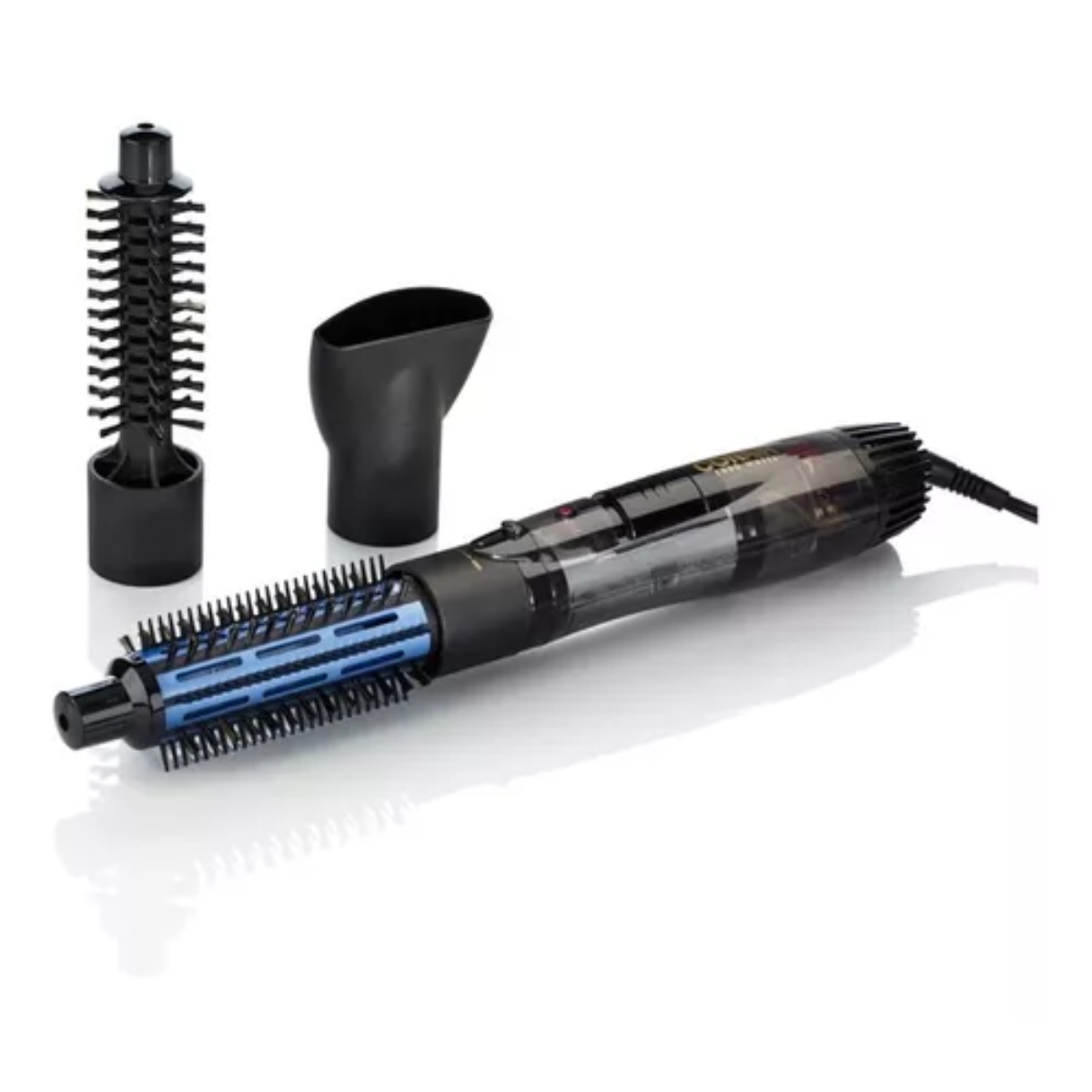 Cepillo Conair Voluminizador 1 1/2", 3 en 1 Negro con Turquesa