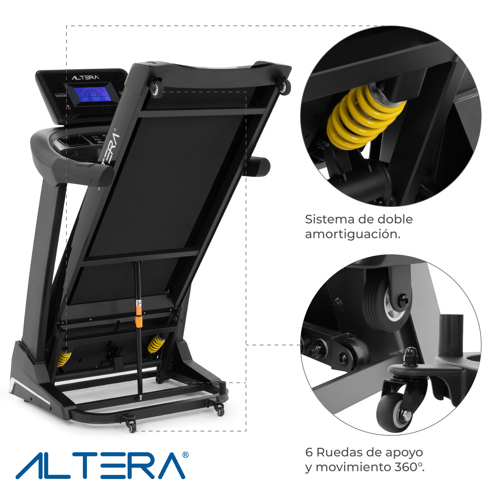 Caminadora Electrica Altera Gante 4hp Inclinacion Automatica